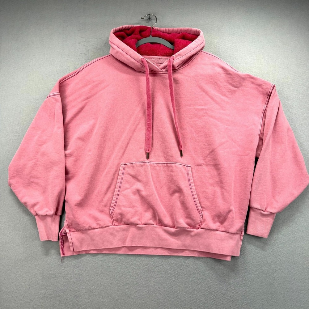 Vintage American Eagle Oversized Hoodie Womens Small Pink Loose Fit Sweatshirt